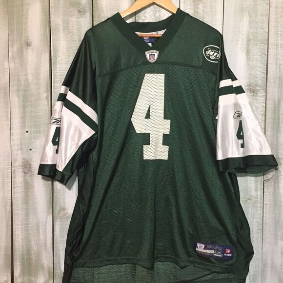 Reebok New York Jets Jersey Mens 2XL Home Green Brett Favre #4 Jersey - Picture 1 of 7